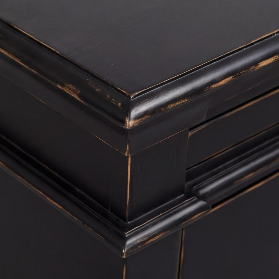 CRESSIDA DISTRESSED BLACK NIGHTSTAND