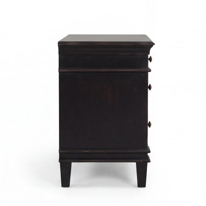 CRESSIDA DISTRESSED BLACK NIGHTSTAND