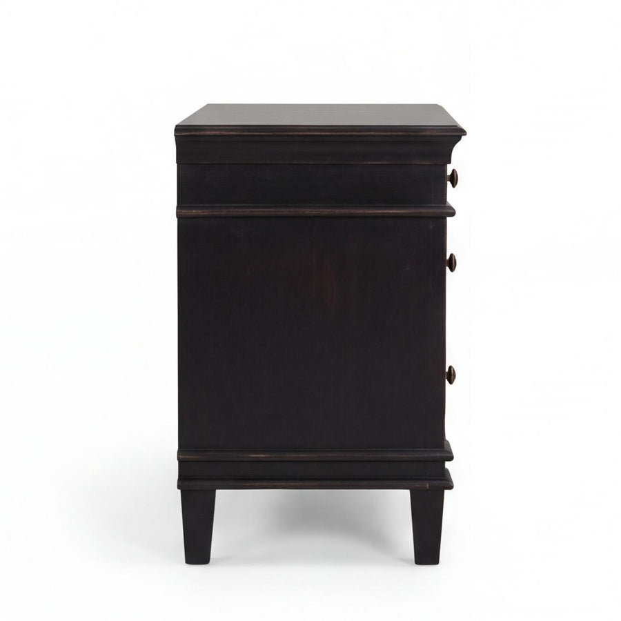 CRESSIDA DISTRESSED BLACK NIGHTSTAND