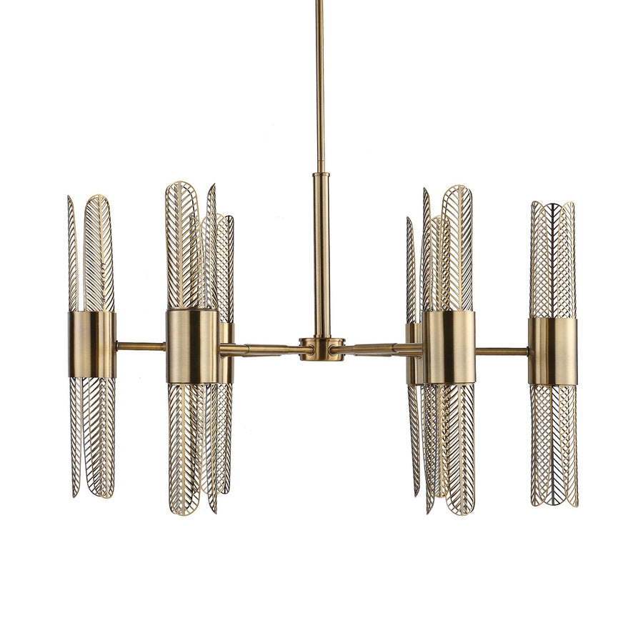 CRET 12 LIGHT BRASS CHANDELIER