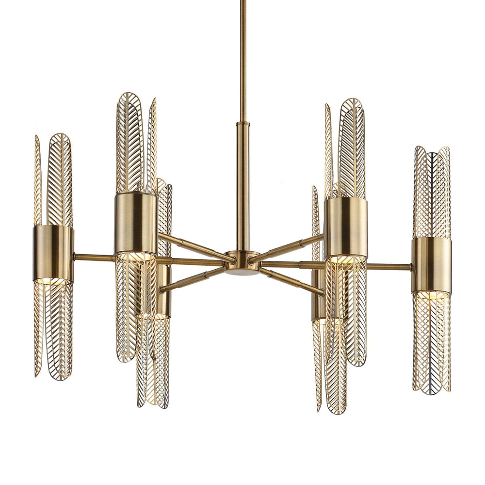 CRET 12 LIGHT BRASS CHANDELIER