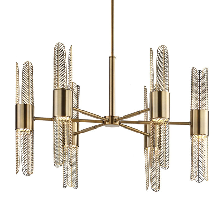 CRET 12 LIGHT BRASS CHANDELIER