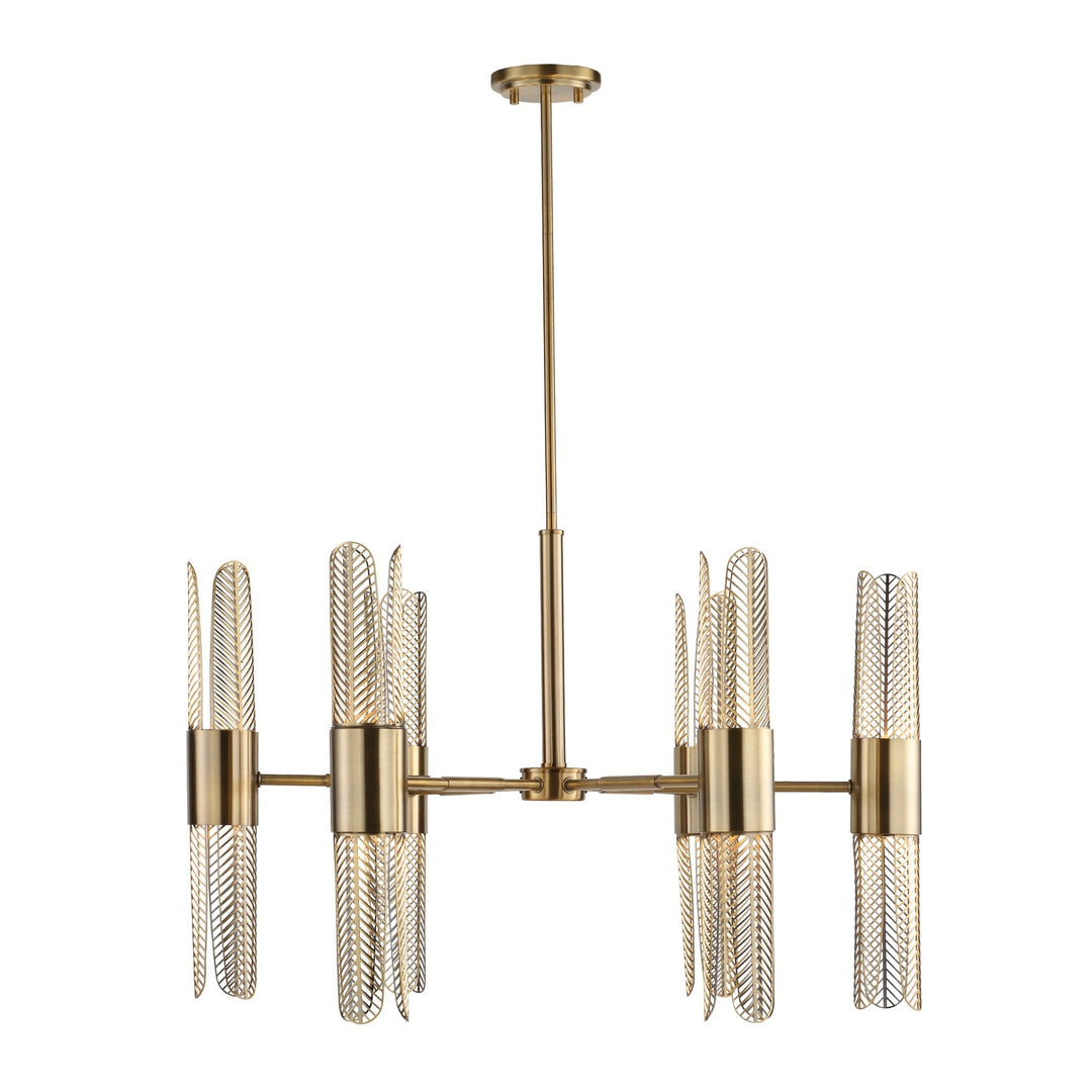 CRET 12 LIGHT BRASS CHANDELIER