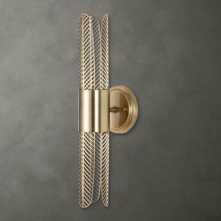 CRET 2 LIGHT LED BRASS SCONCE