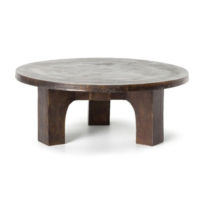 CRUZ ALUMINUM COFFEE TABLE: ANTIQUE RUST