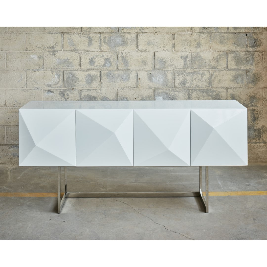 CUBE SIDEBOARD: WHITE LACQUER