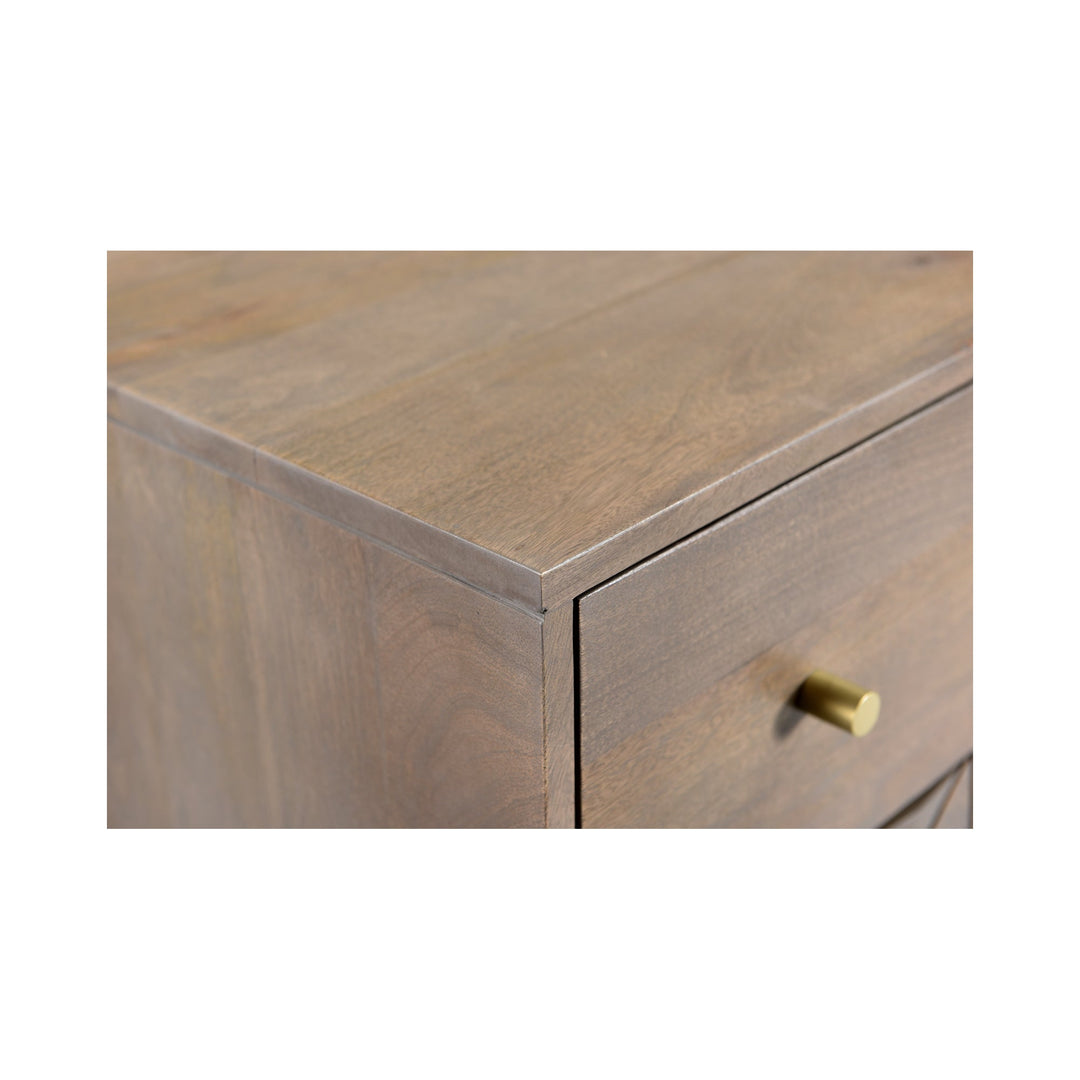 CUBIC MANGO WOOD + BRASS CHEST