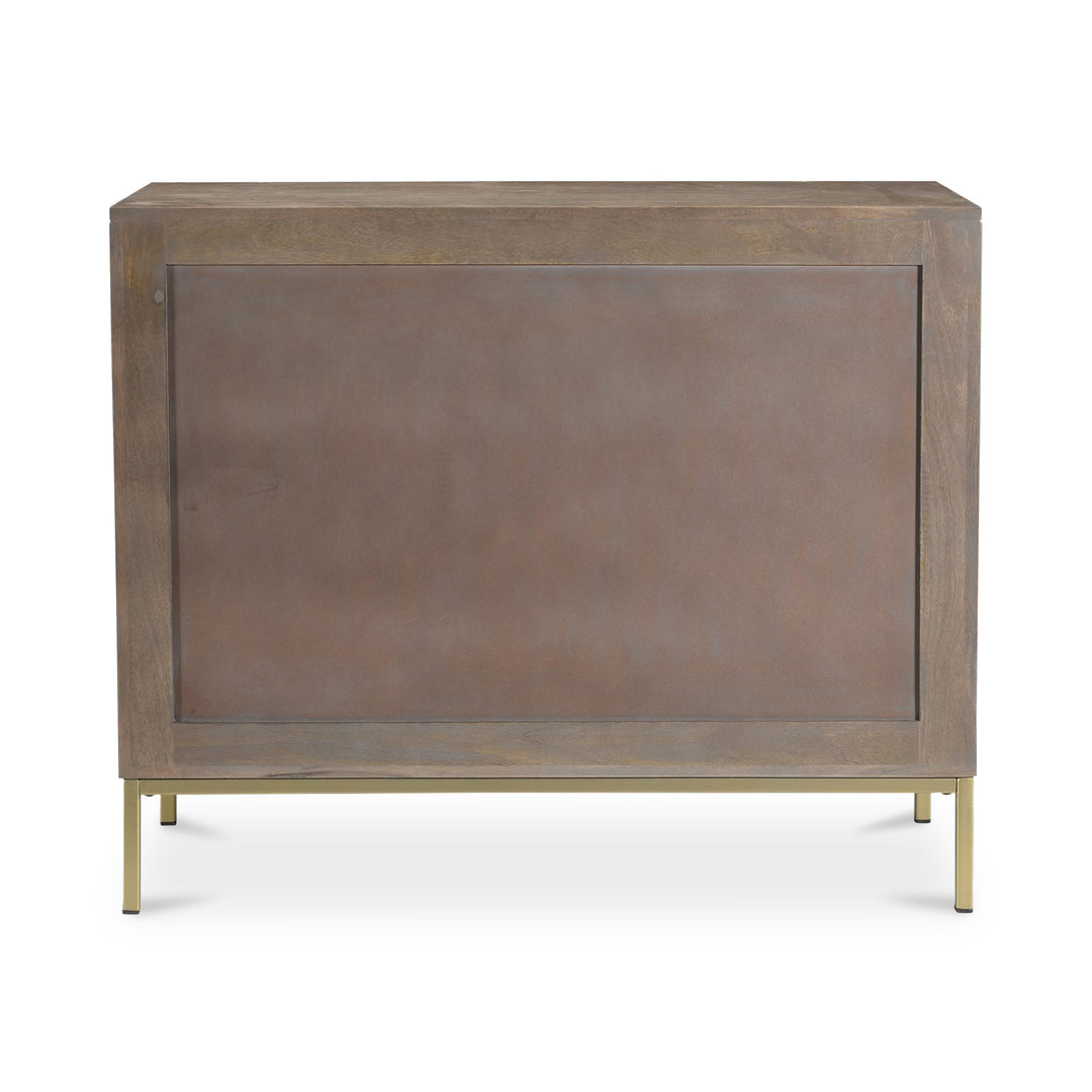 CUBIC MANGO WOOD + BRASS CHEST