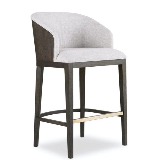 CURATA UPHOLSTERED BAR STOOL: OPAL