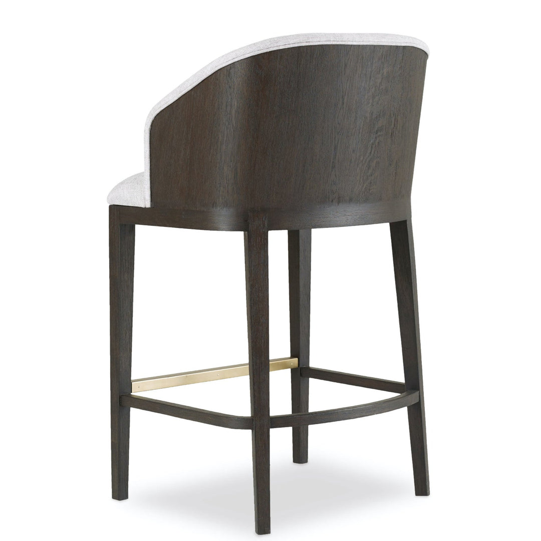 CURATA UPHOLSTERED BAR STOOL: OPAL