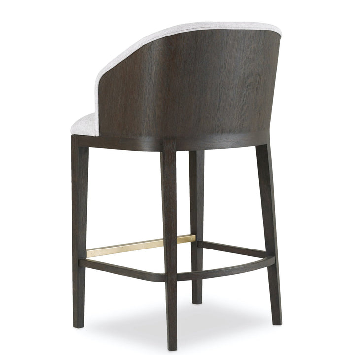 CURATA UPHOLSTERED BAR STOOL: OPAL