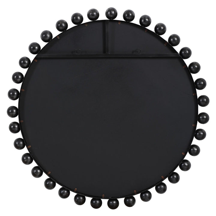 CYRA 44" ROUND MIRROR: BLACK