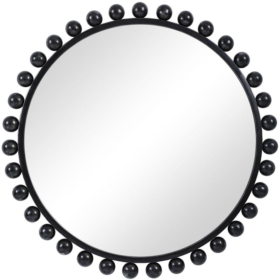 CYRA 44" ROUND MIRROR: BLACK