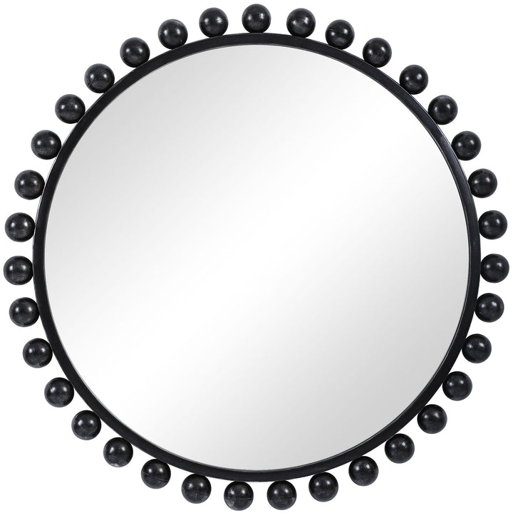 CYRA 44" ROUND MIRROR: BLACK