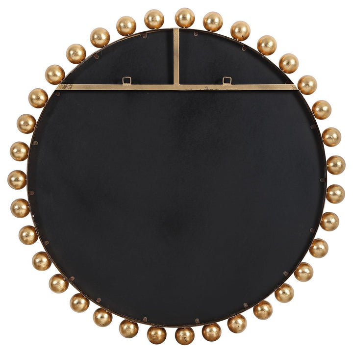 CYRA 44" ROUND MIRROR: GOLD LEAF