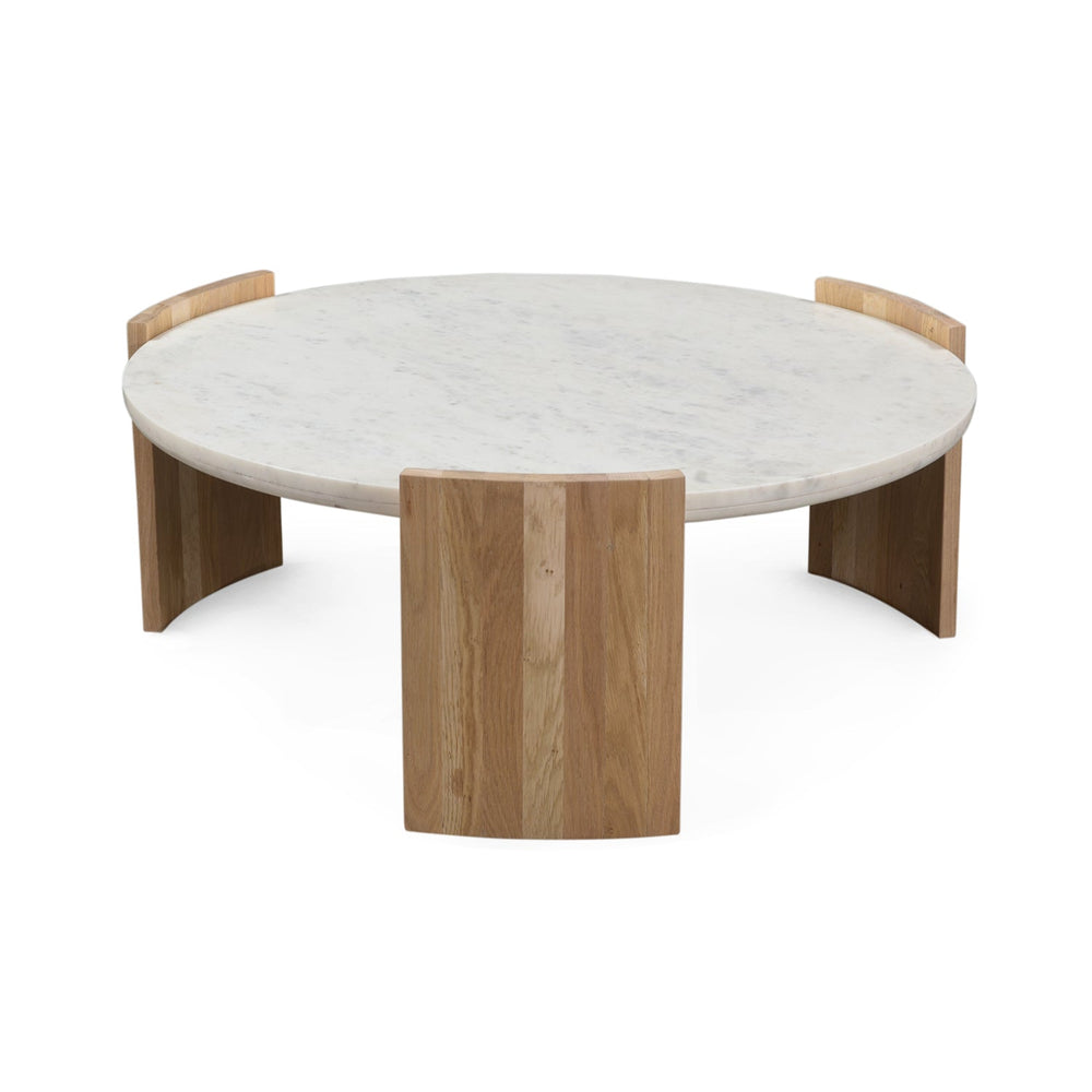 DALA LIGHT OAK + MARBLE COFFEE TABLE