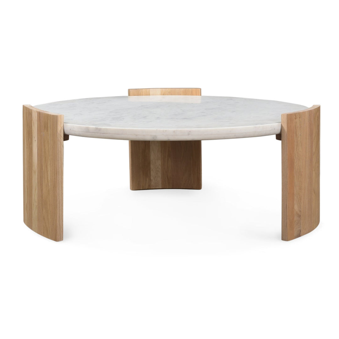 DALA LIGHT OAK + MARBLE COFFEE TABLE