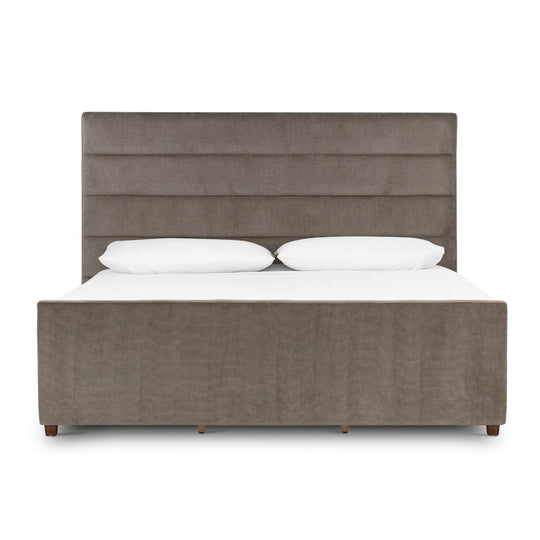 DAPHNE SAGE WORN VELVET UPHOLSTERED BED