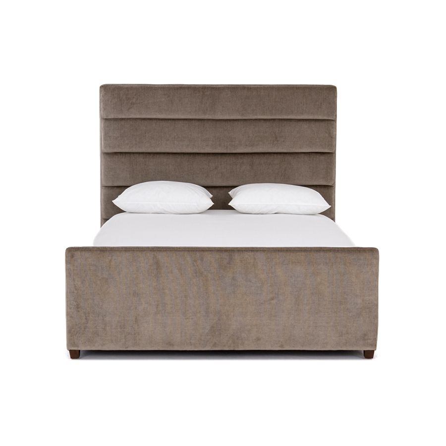 DAPHNE SAGE WORN VELVET UPHOLSTERED BED