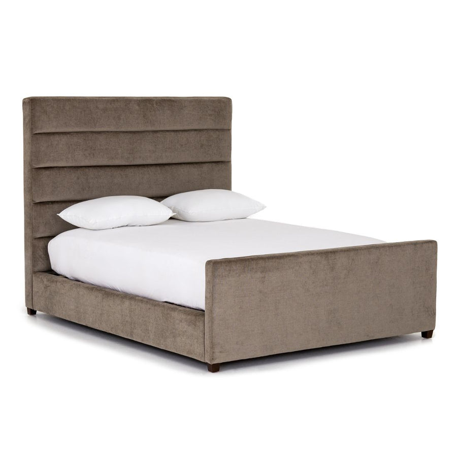 DAPHNE SAGE WORN VELVET UPHOLSTERED BED