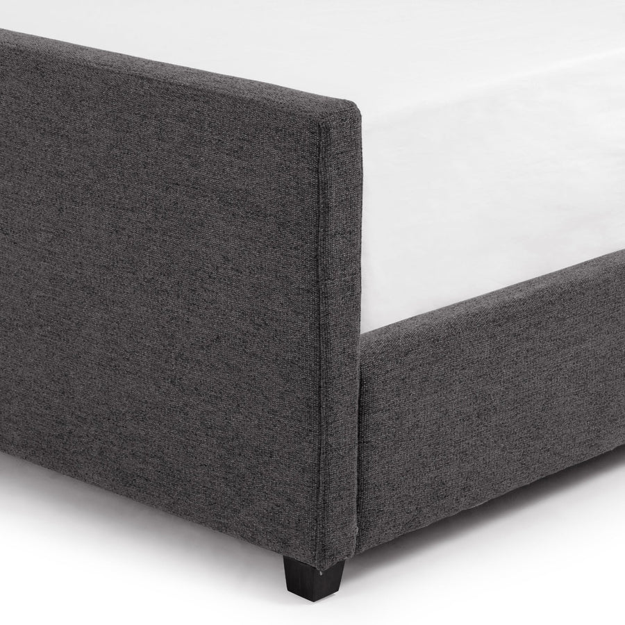 DAPHNE UPHOLSTERED BED: DARK ASH