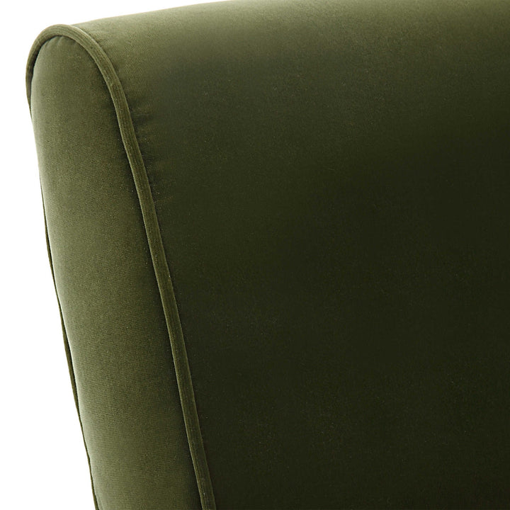 DARBY ACCENT CHAIR: OLIVE GREEN VELVET