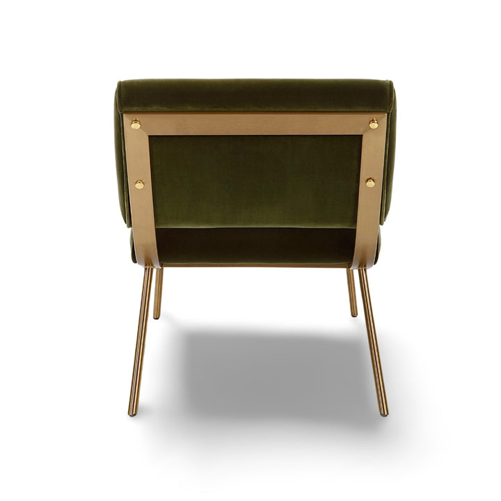 DARBY ACCENT CHAIR: OLIVE GREEN VELVET