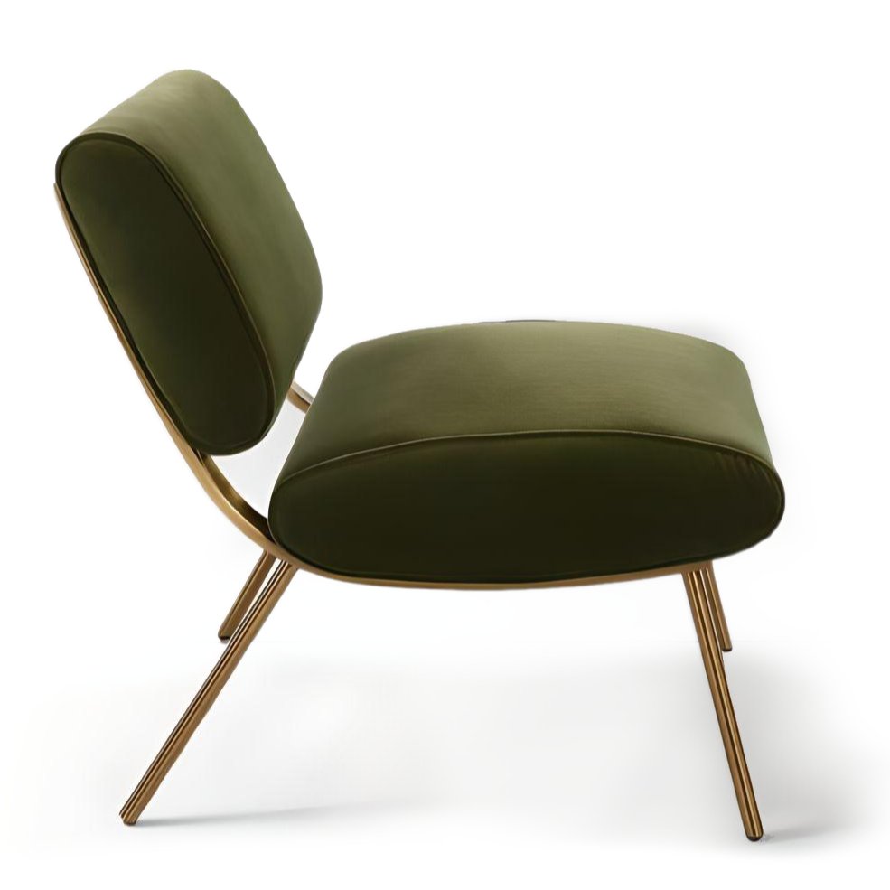 DARBY ACCENT CHAIR: OLIVE GREEN VELVET