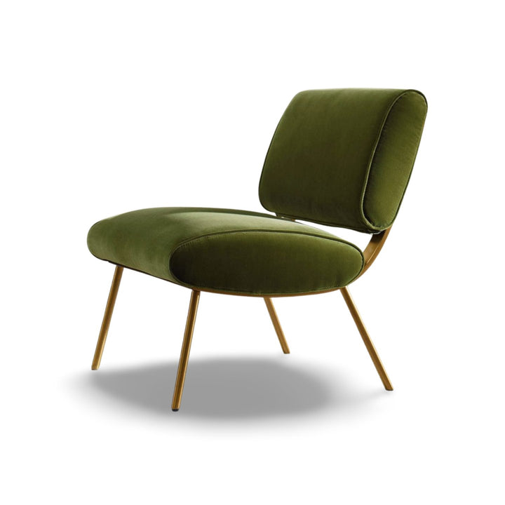 DARBY ACCENT CHAIR: OLIVE GREEN VELVET