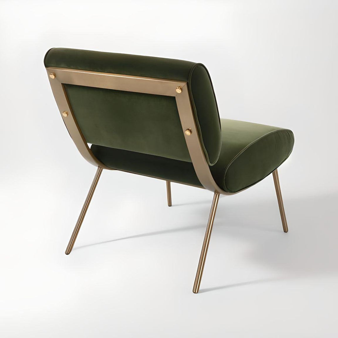 DARBY ACCENT CHAIR: OLIVE GREEN VELVET