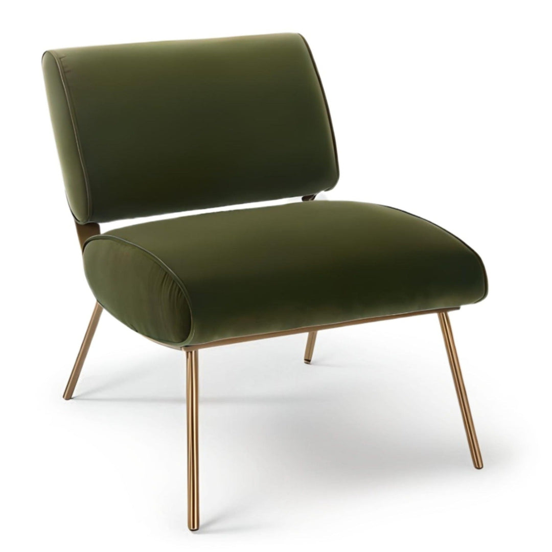 DARBY ACCENT CHAIR: OLIVE GREEN VELVET