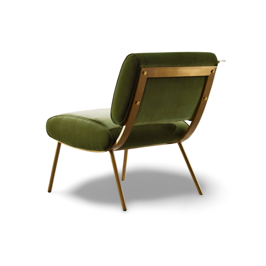 DARBY ACCENT CHAIR: OLIVE GREEN VELVET