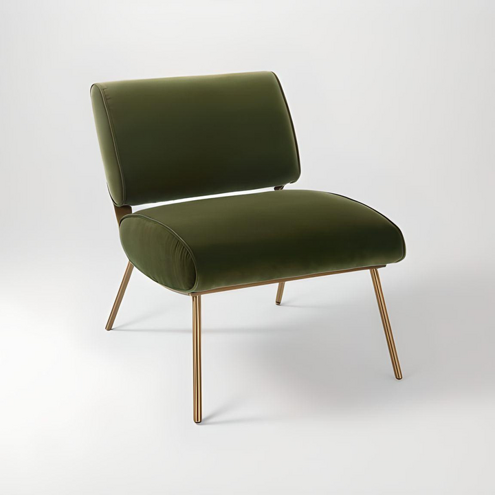 DARBY ACCENT CHAIR: OLIVE GREEN VELVET