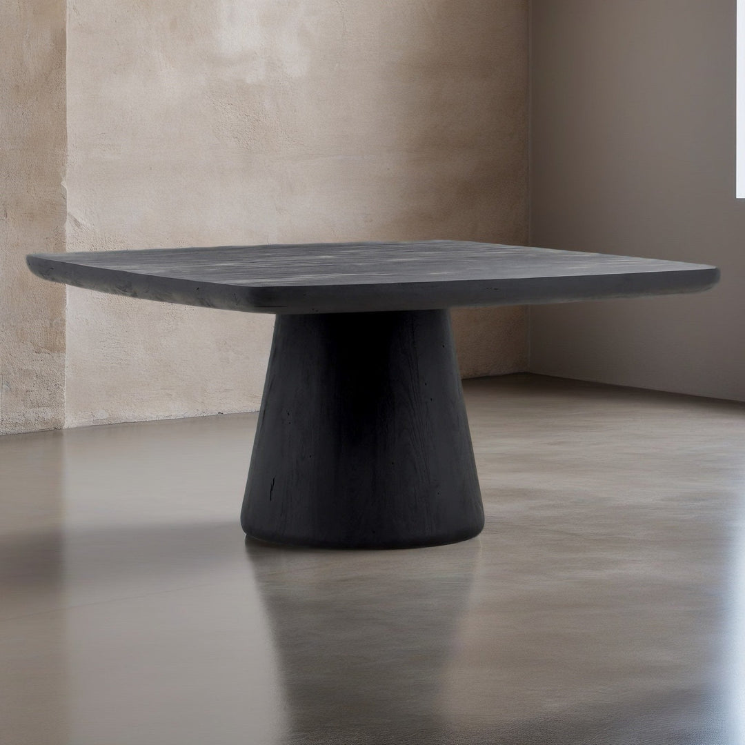 DARIN 60"SQ DINING TABLE: BLACK