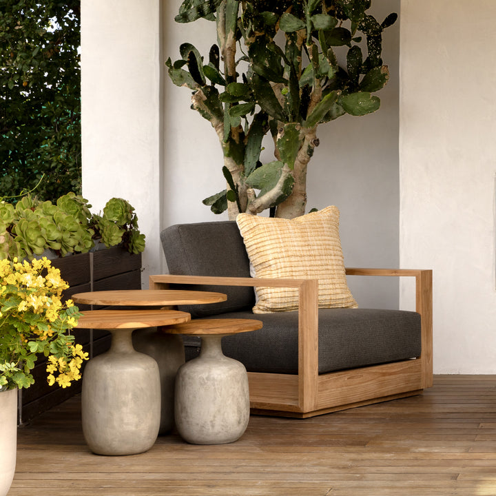 DARLENE OUTDOOR ARM CHAIR: CHARCOAL