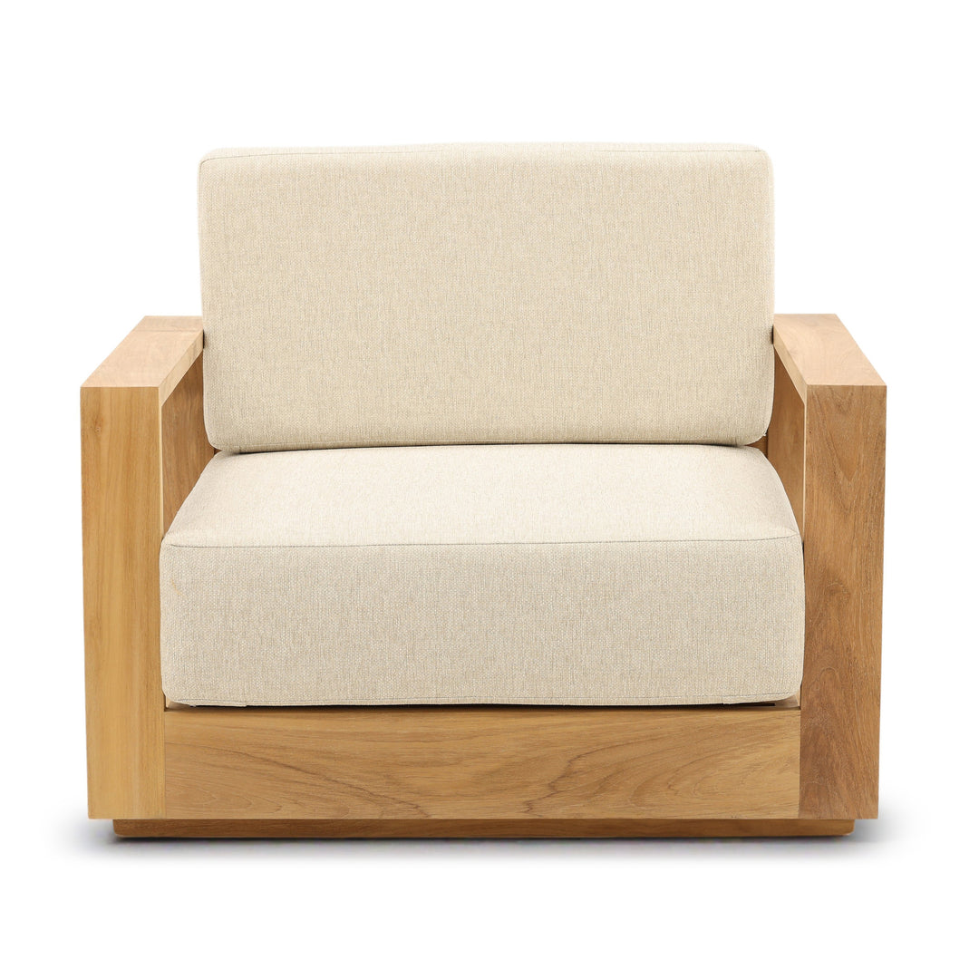 DARLENE OUTDOOR ARM CHAIR: SAND NATURAL