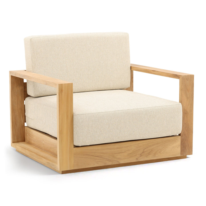 DARLENE OUTDOOR ARM CHAIR: SAND NATURAL