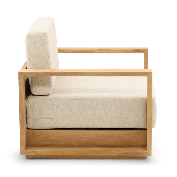 DARLENE OUTDOOR ARM CHAIR: SAND NATURAL