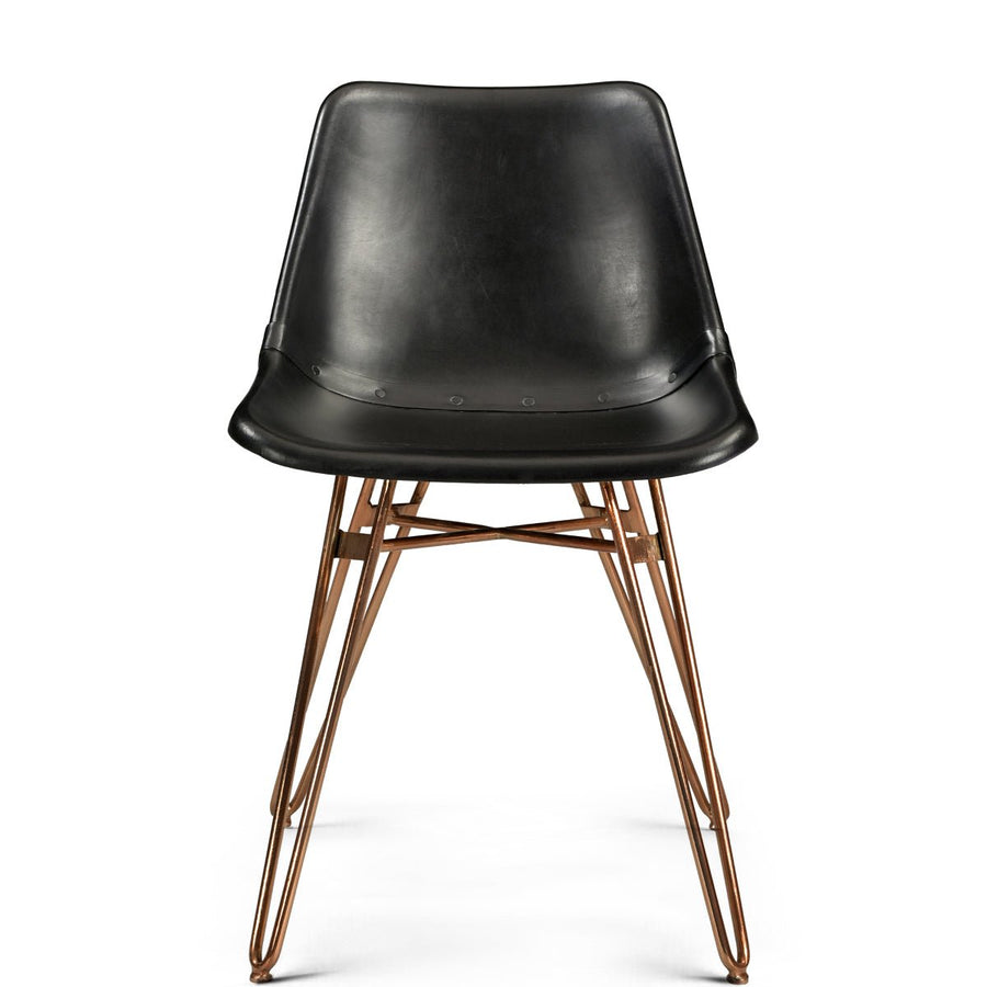 DAVIDSON LEATHER BUCKET DINING CHAIR | SET OF 2