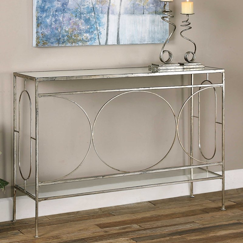 DAVINA MIRRORED TOP CONSOLE TABLE