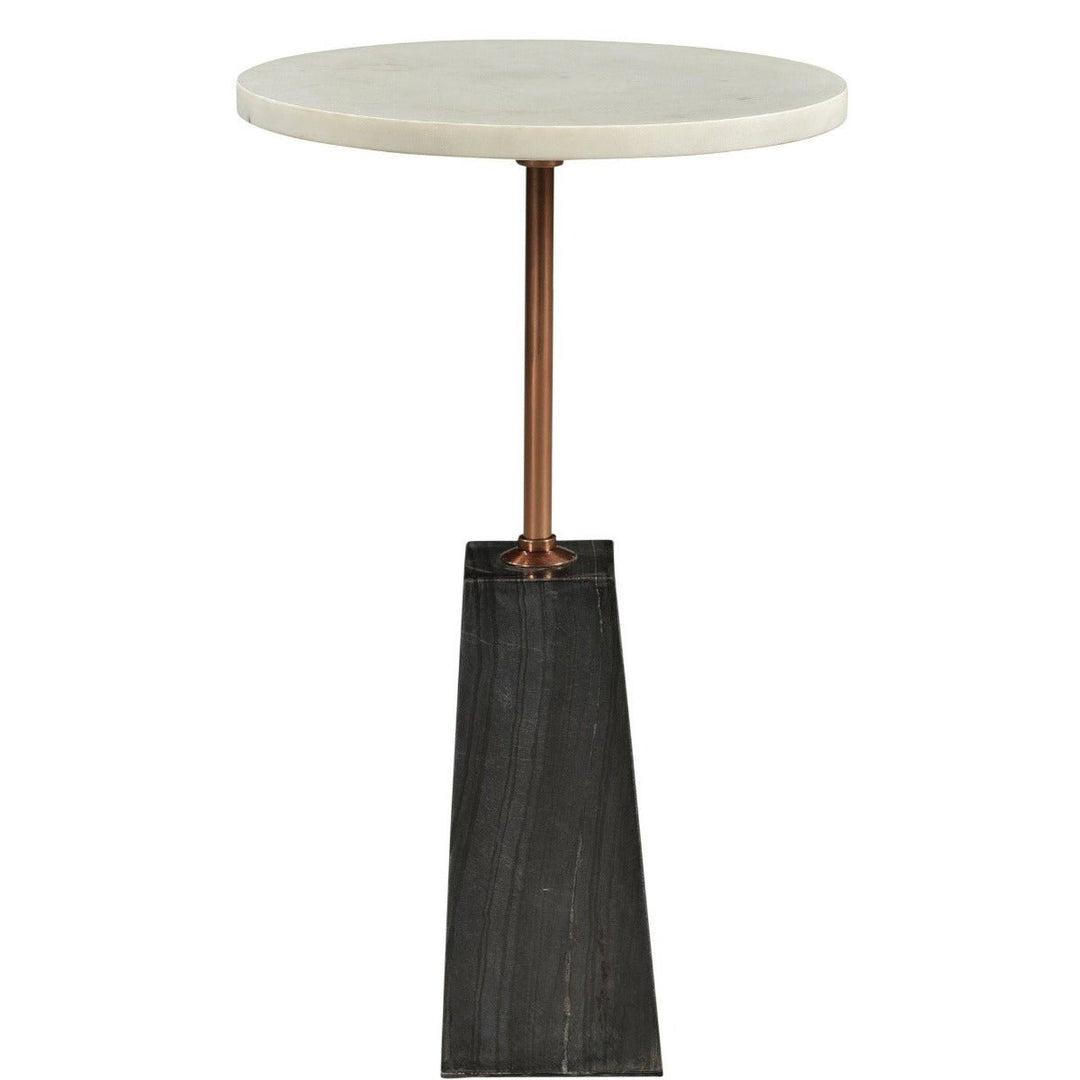 DAWN BLACK+WHITE MARBLE ACCENT TABLE