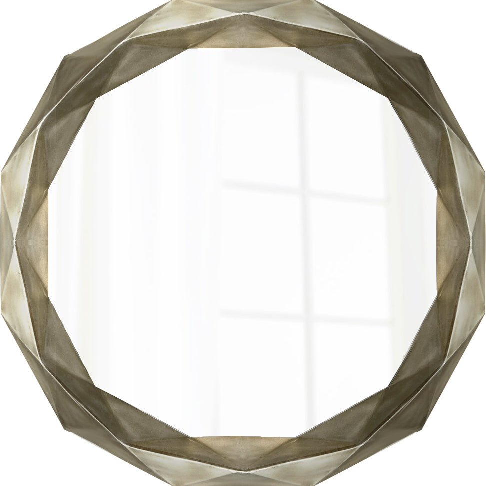 DECA SILVER STEEL ROUND MIRROR