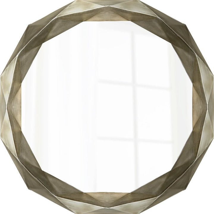 DECA SILVER STEEL ROUND MIRROR