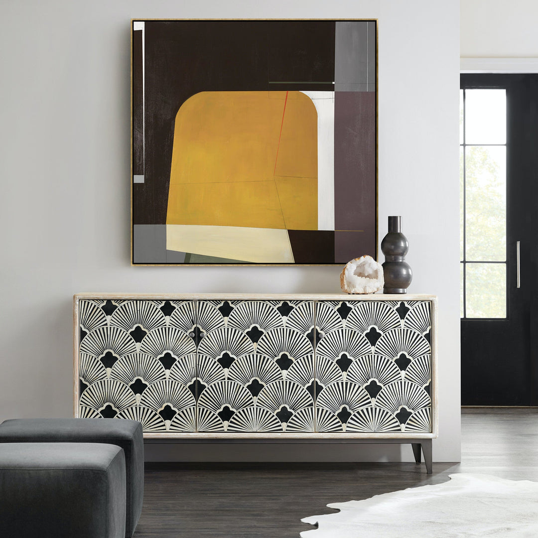 DECO FAN BONE INLAY MOSAIC CONSOLE