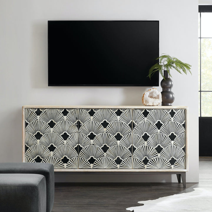 DECO FAN BONE INLAY MOSAIC CONSOLE