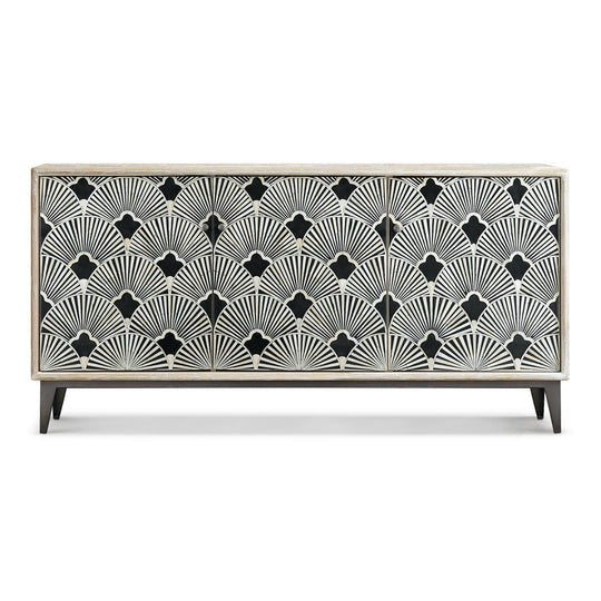 DECO FAN BONE INLAY MOSAIC CONSOLE