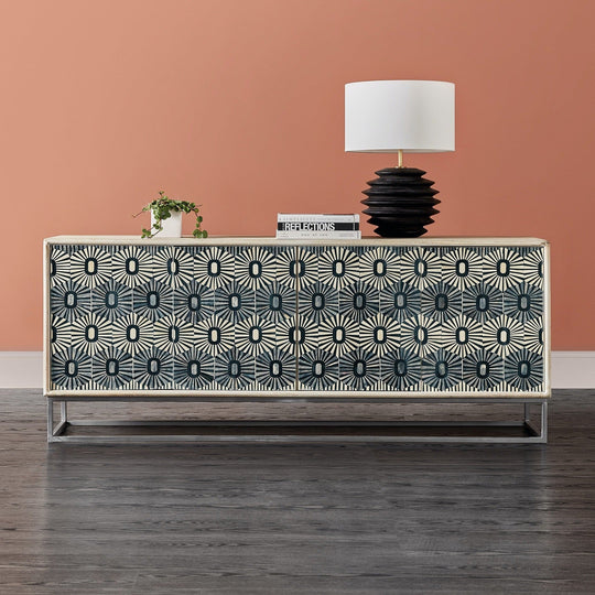 DECO SUN BONE INLAY MOSAIC CONSOLE