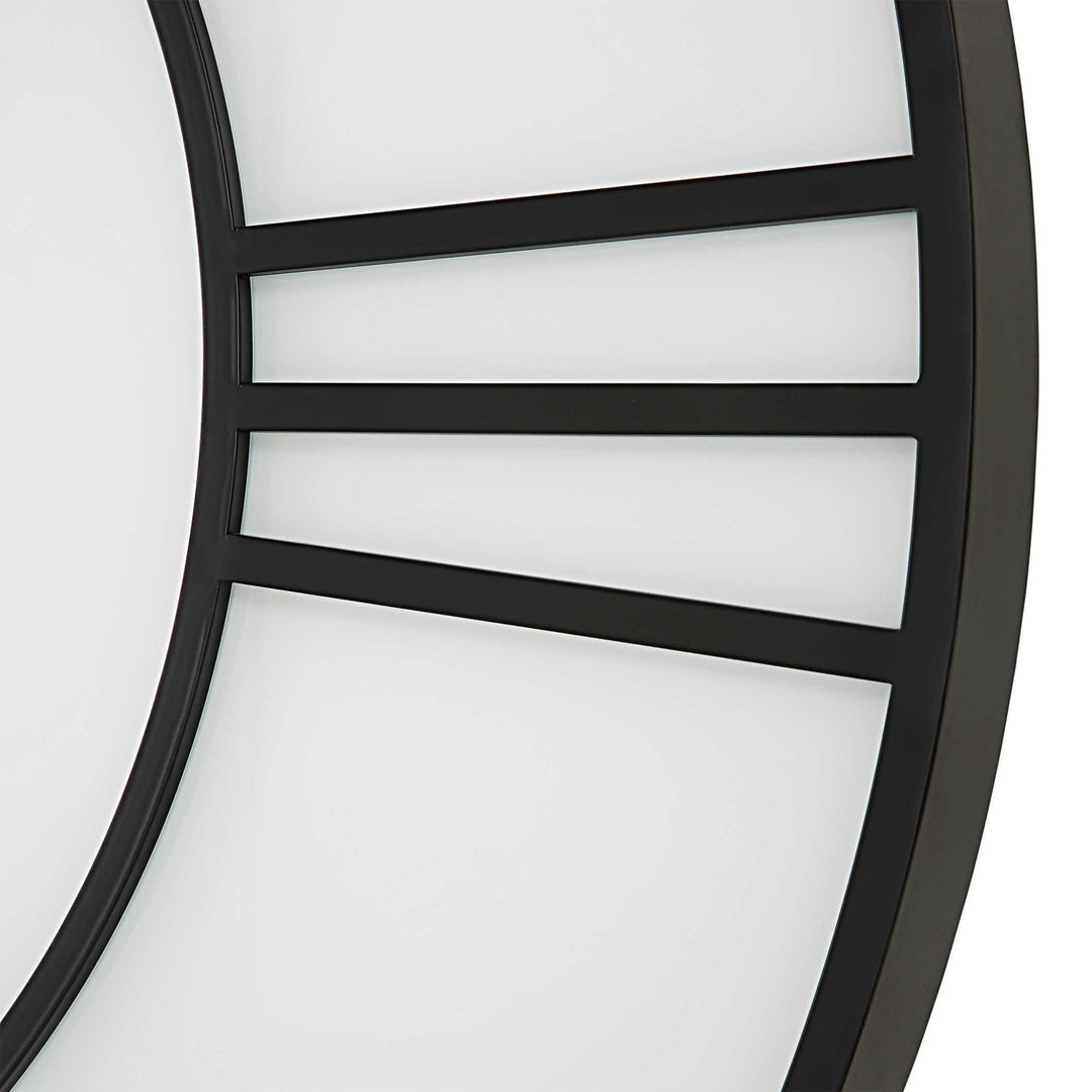 DECO WHITE GLASS WALL CLOCK