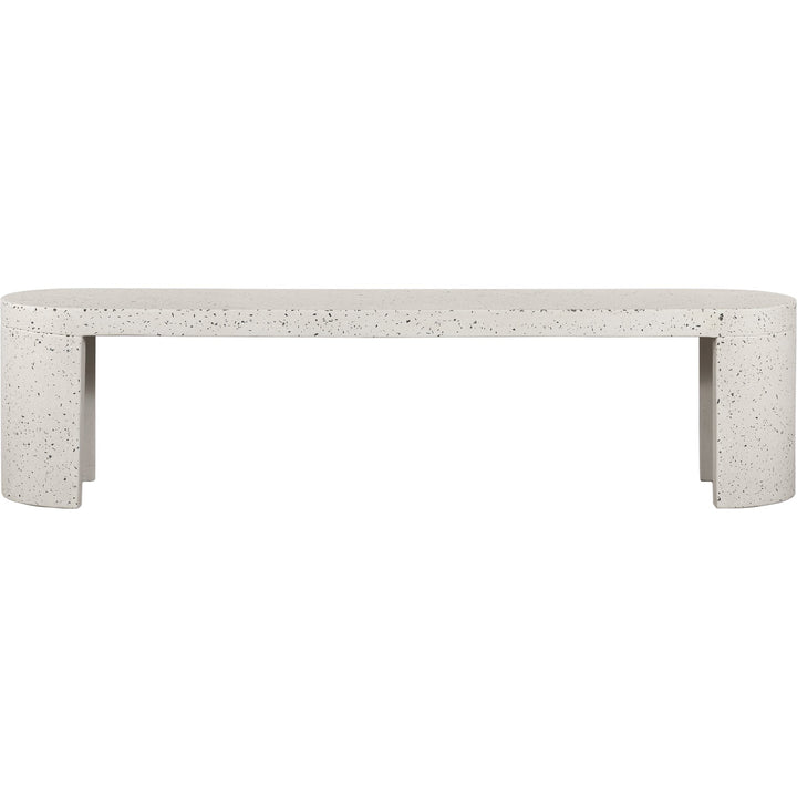 DECO WHITE TERRAZZO OUTDOOR DINING BENCH