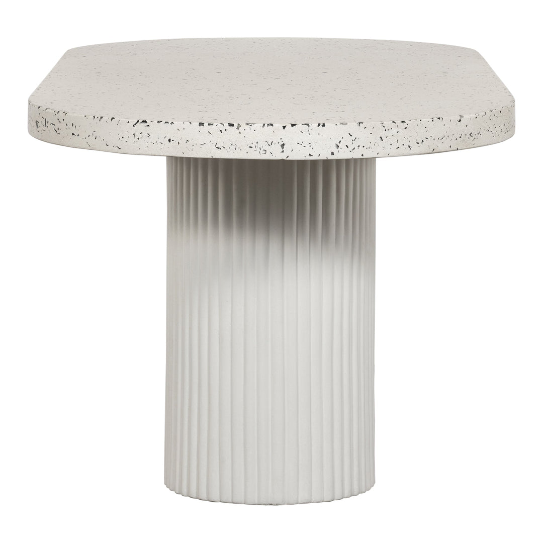 DECO WHITE TERRAZZO OUTDOOR DINING TABLE